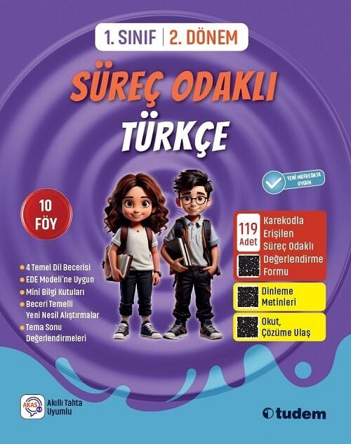 Tudem 1. Sınıf 2. Dönem Süreç Odaklı Türkçe Tudem Yayınları