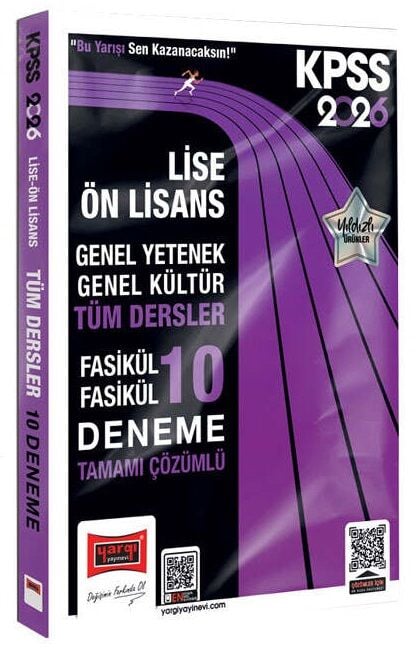 Yargı 2026 KPSS Lise Ön Lisans Tüm Dersler 10 Deneme Fasikül Çözümlü Yargı Yayınları