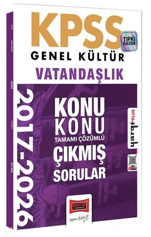 Yargı 2027 KPSS Vatandaşlık Çıkmış Sorular 2017-2026 Konularına Göre Çözümlü Yargı Yayınları