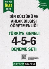 Pegem 2026 ÖABT Din Kültürü ve Ahlak Bilgisi Öğretmenliği Türkiye Geneli 3 Deneme (4-5-6) Pegem Akademi Yayınları