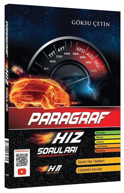 Hız ve Renk TYT AYT KPSS ALES DGS Paragraf Hız Soruları - Göksu Çetin Hız ve Renk Yayınları