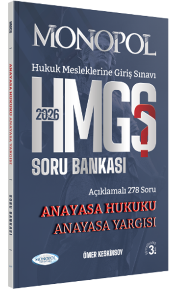 Monopol 2025 HMGS Anayasa Hukuku, Yargısı Soru Bankası 3. Baskı - Ömer Kesnkinsoy Monopol Yayınları
