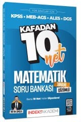 İndeks Akademi 2027 KPSS MEB-AGS ALES DGS Matematik Kafadan 10 Net Soru Bankası Çözümlü - Metin Şimşek İndeks Akademi Yayıncılık