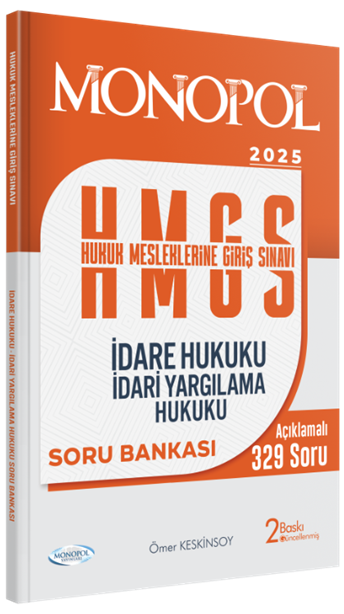 Monopol 2025 HMGS İdare Hukuku, İdari Yargılama Hukuku Soru Bankası 2. Baskı - Ömer Kesnkinsoy Monopol Yayınları
