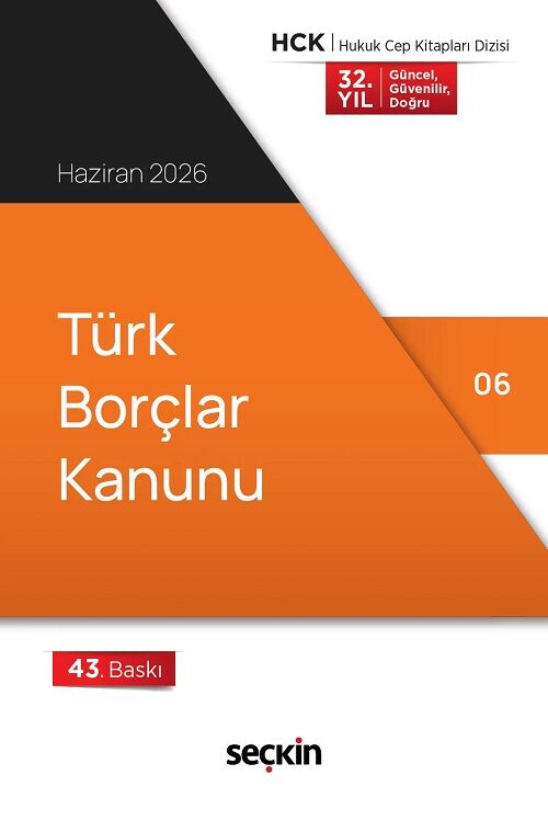 Seçkin 2026 Türk Borçlar Kanunu Cep Kitabı 43. Baskı Seçkin Yayınları
