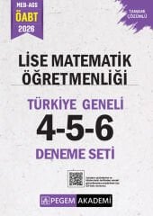 Pegem 2026 ÖABT Lise Matematik Öğretmenliği Türkiye Geneli 3 Deneme (4-5-6) Pegem Akademi Yayınları
