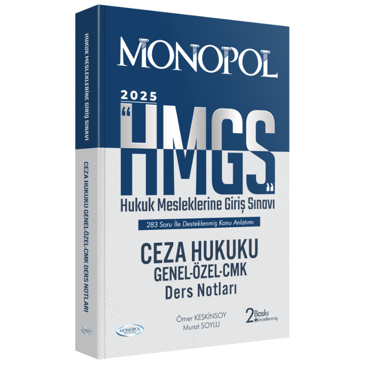 Monopol 2025 HMGS Ceza Hukuku, Genel-Özel-CMK Ders Notları 2. Baskı - Ömer Kesnkinsoy, Murat Soylu Monopol Yayınları