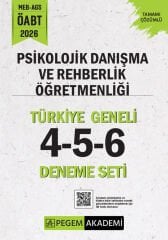 Pegem 2026 ÖABT Psikolojik Danışmanlık ve Rehber Öğretmenlik Türkiye Geneli 3 Deneme (4-5-6) Pegem Akademi Yayınları