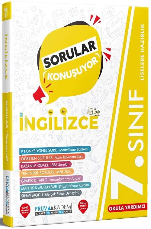 Pruva Akademi 7. Sınıf İngilizce Sorular Konuşuyor Soru Bankası Pruva Akademi