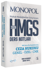 Monopol 2026 HMGS Ceza Hukuku, Genel-Özel-CMK Ders Notları 3. Baskı - Ömer Kesnkinsoy, Murat Soylu Monopol Yayınları