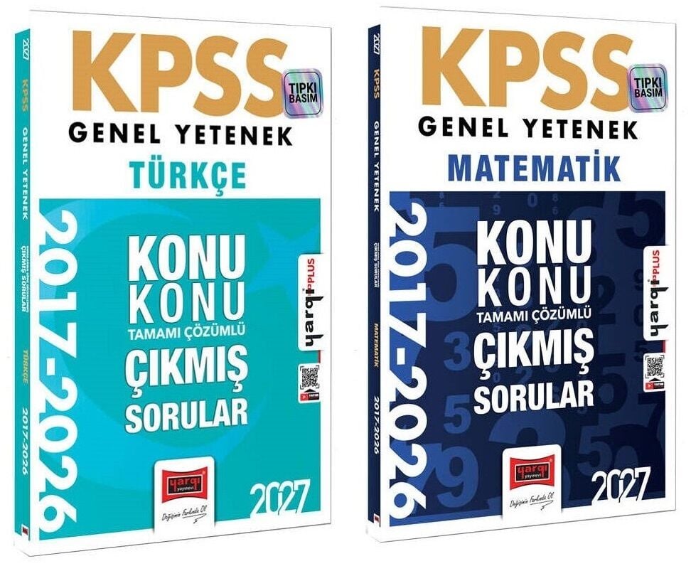 Yargı 2027 KPSS Türkçe + Matematik Çıkmış Sorular 2017-2026 Konularına Göre 2 li Set Yargı Yayınları