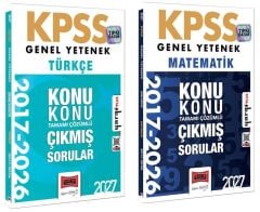 Yargı 2027 KPSS Türkçe + Matematik Çıkmış Sorular 2017-2026 Konularına Göre 2 li Set Yargı Yayınları