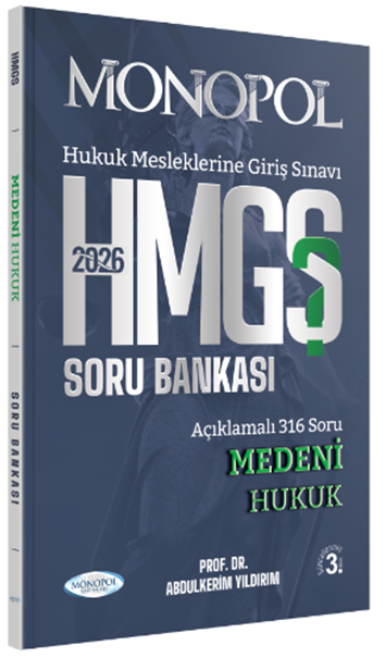 Monopol 2026 HMGS Medeni Hukuk Soru Bankası 3. Baskı - Abdulkerim Yıldırım Monopol Yayınları