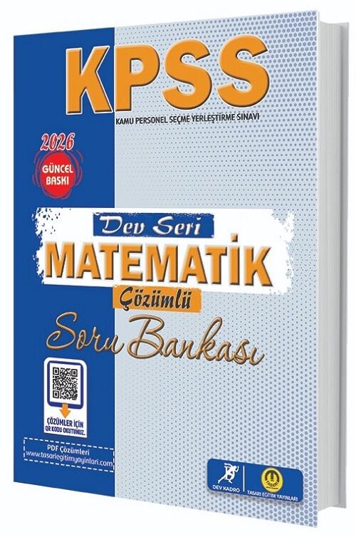 Tasarı Dev Kadro 2026 KPSS Matematik Dev Seri Soru Bankası Çözümlü Tasarı Yayınları