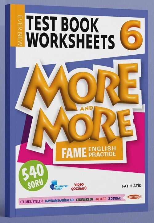 Kurmay ELT More and More English 6 Fenomen Worksheets Test Book Kurmay ELT Yayınları