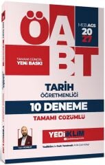 Yediiklim 2027 ÖABT MEB-AGS Tarih Öğretmenliği 10 Deneme Çözümlü - Yasin Korkut Yediiklim Yayınları