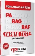 Yediiklim KPSS MEB-AGS ALES DGS YKS Paragraf Yaprak Test Yediiklim Yayınları