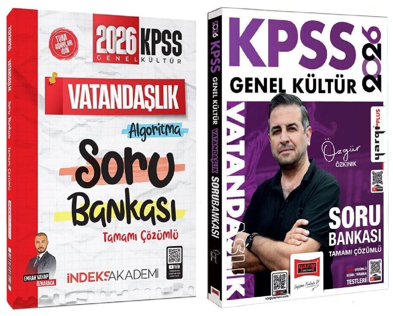 Yargı + İndeks 2026 KPSS Vatandaşlık Soru Bankası 2 li Set - Özgür Özkınık Yargı + İndeks Akademi Yayınları