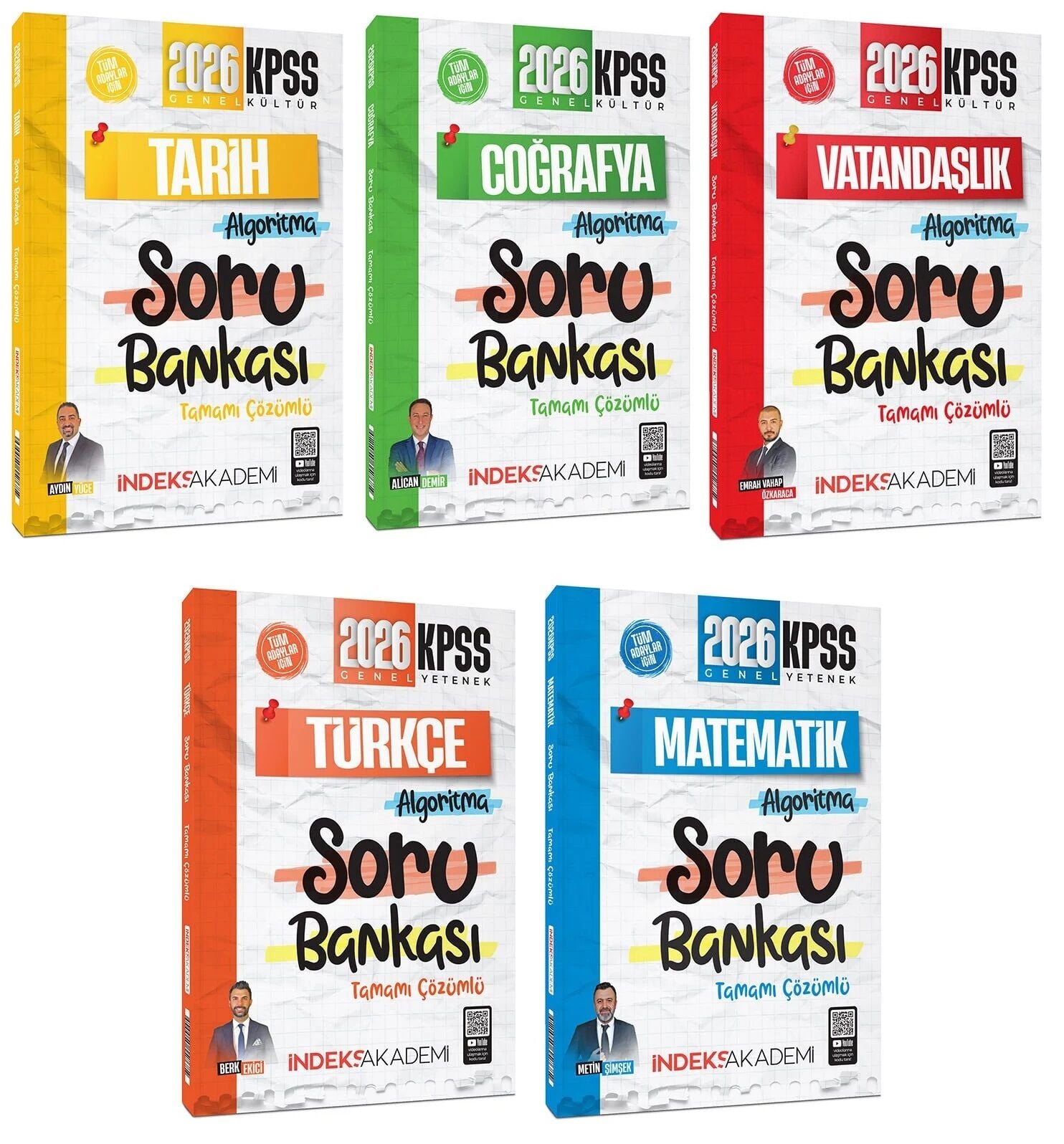 İndeks Akademi 2026 KPSS Genel Yetenek Genel Kültür Algoritma Soru Bankası 5 li Set İndeks Akademi Yayıncılık
