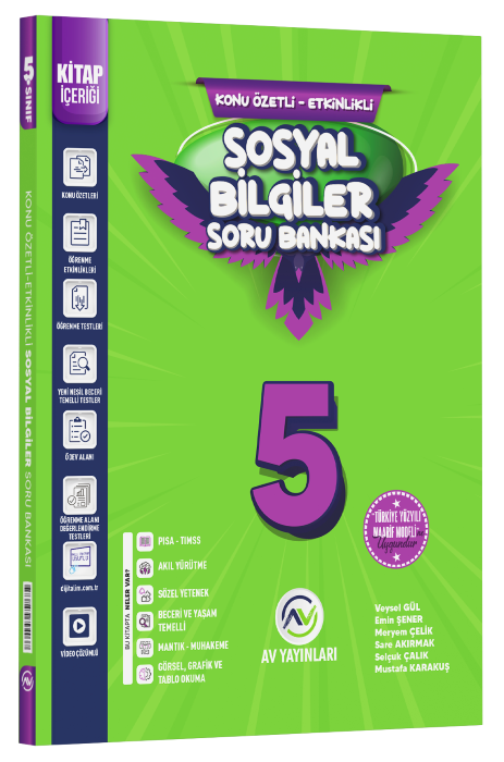 Av Yayınları 5. Sınıf Sosyal Bilgiler Etkinlikli Soru Bankası Av Yayınları
