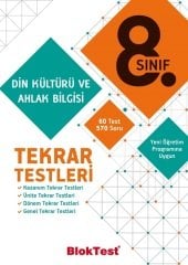 Blok Test 8. Sınıf Din Kültürü ve Ahlak Bilgisi Tekrar Testleri Blok Test Yayınları