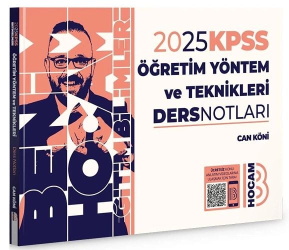 Benim Hocam 2025 KPSS Eğitim Bilimleri Öğretim Yöntem ve Teknikleri Ders Notları - Can Koni Benim Hocam Yayınları