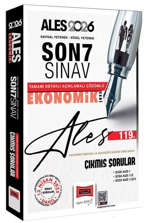 Yargı 2026 ALES Çıkmış Sorular Son 7 Sınav Çözümlü Ekonomik Seri Yargı Yayınları
