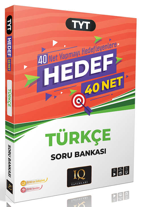 IQ Yayınları YKS TYT Türkçe Hedef 40 Net Soru Bankası IQ Yayınları