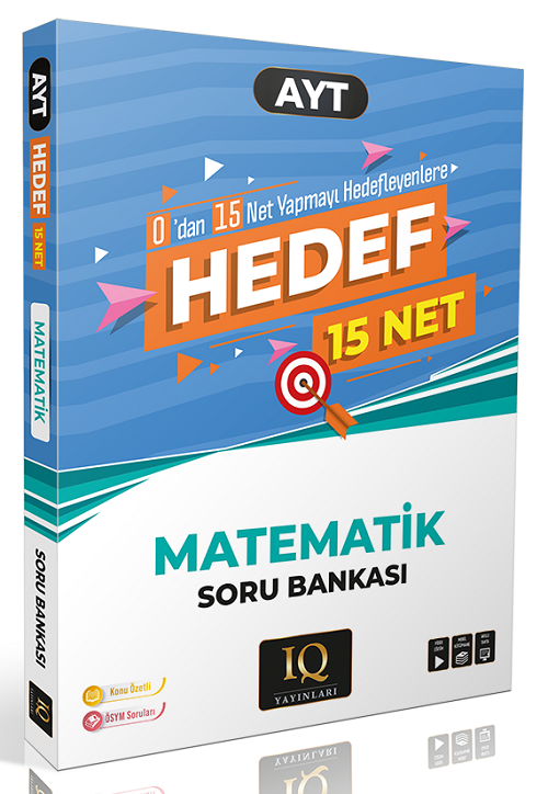 IQ Yayınları YKS AYT Matematik Hedef 15 Net Soru Bankası IQ Yayınları