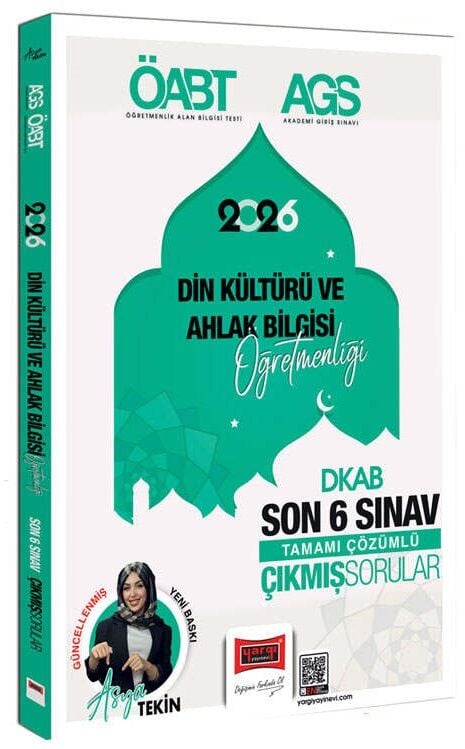 SÜPER FİYAT - Yargı 2026 ÖABT MEB-AGS Din Kültürü ve Ahlak Bilgisi Öğretmenliği Çıkmış Sorular Son 6 Sınav Çözümlü - Asya Tekin Yargı Yayınları