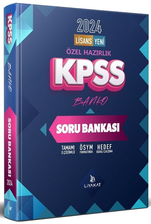 SÜPER FİYAT - Liyakat 2024 KPSS Genel Yetenek Genel Kültür Banko Soru Bankası Dijital Çözümlü Liyakat Yayınları