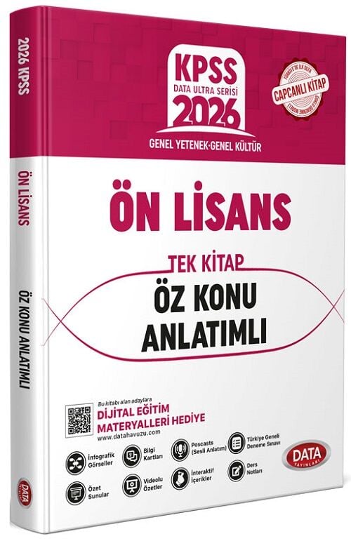 Data 2026 KPSS Ön Lisans Öz Konu Anlatımlı Tek Kitap Data Yayınları