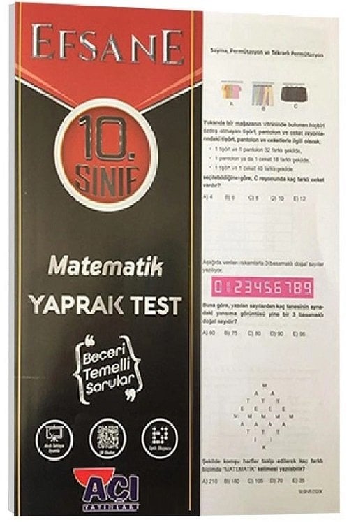 Açı Yayınları 10. Sınıf Matematik Yaprak Test Açı Yayınları