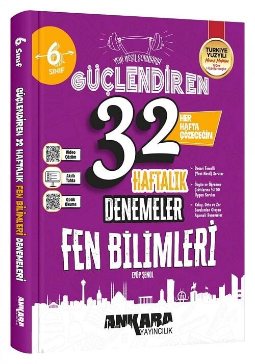 Ankara Yayıncılık 6. Sınıf Fen Bilimleri Güçlendiren Maarif Modeli 32 Haftalık Denemeler Ankara Yayıncılık