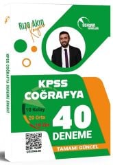 Doktrin KPSS Coğrafya 40 Deneme Çözümlü - Rıza Akın Kayar Doktrin Yayınları