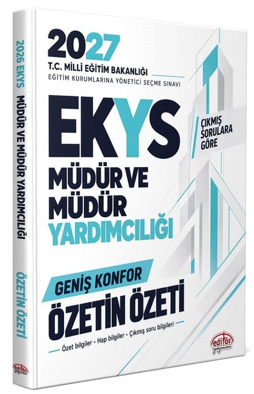 Editör 2027 MEB EKYS Müdür ve Yardımcılığı Özetin Özeti Editör Yayınları