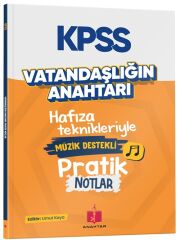 Anahtar Kitap KPSS Vatandaşlık Vatandaşlığın Anahtarı Müzik Destekli Pratik Notlar - Umut Kaya Anahtar Kitap