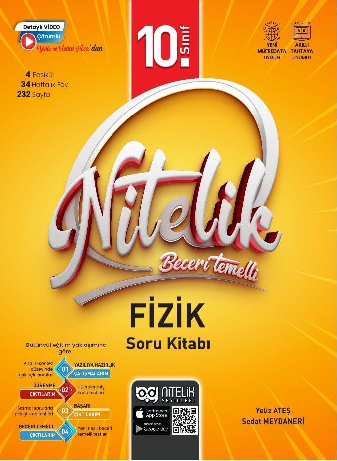 Nitelik 10. Sınıf Fizik Beceri Temelli Soru Kitabı Nitelik Yayınları