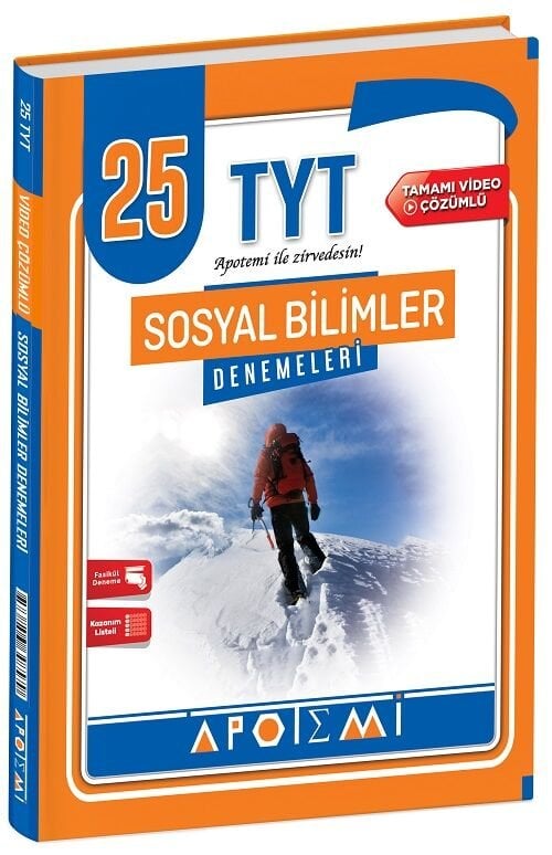 Apotemi YKS TYT Sosyal Bilimler 25 Deneme Çözümlü Apotemi Yayınları