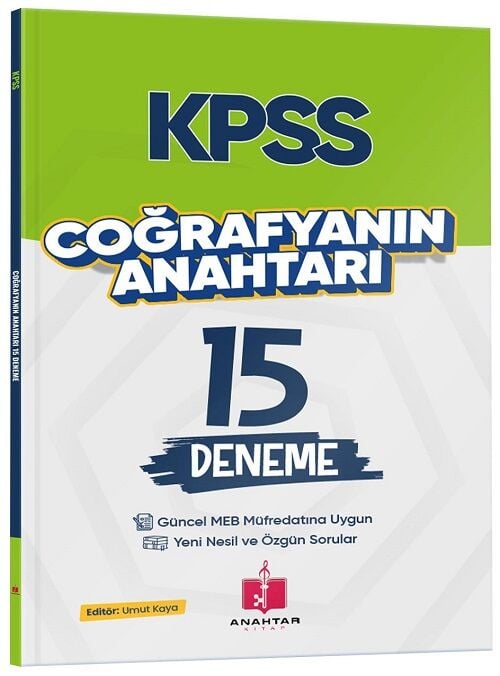 Anahtar Kitap KPSS Coğrafyanın Anahtarı 15 Deneme - Vedat Biçim, Numan Ötas Anahtar Kitap