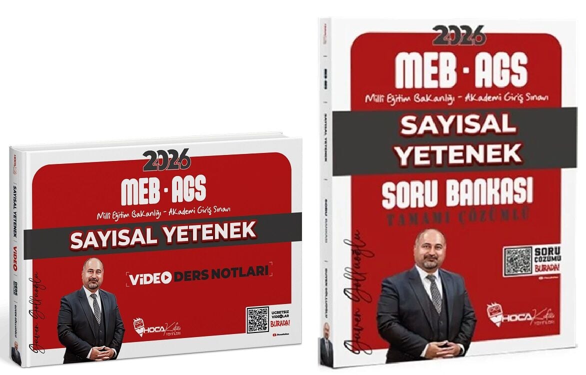 Hoca Kafası 2026 MEB-AGS Sayısal Yetenek Video Ders Notları + Soru Bankası 2 li Set - Güven Göllüoğlu Hoca Kafası Yayınları