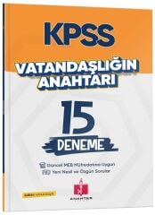 Anahtar Kitap KPSS Vatandaşlık Vatandaşlığın Anahtarı 15 Deneme - Abdülkadir Ceylan Anahtar Kitap