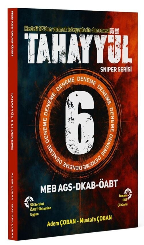Tahayyül ÖABT MEB-AGS Din Kültürü Öğretmenliği Sniper 6 Deneme - Mustafa Çoban, Adem Çoban Tahayyül Yayınları