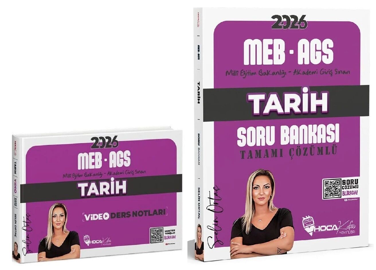 Hoca Kafası 2026 MEB-AGS Tarih Video Ders Notları + Soru Bankası 2 li Set - Selin Ortaç Hoca Kafası Yayınları