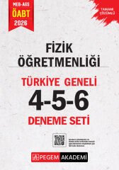 Pegem 2026 ÖABT Fizik Öğretmenliği Türkiye Geneli 3 Deneme (4-5-6) Pegem Akademi Yayınları