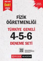 Pegem 2026 ÖABT MEB-AGS Fizik Öğretmenliği Türkiye Geneli 3 Deneme (4-5-6) Pegem Akademi Yayınları