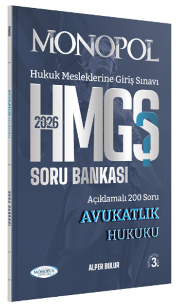 Monopol 2026 HMGS Avukatlık Hukuku Soru Bankası 3. Baskı - Alper Bulur Monopol Yayınları