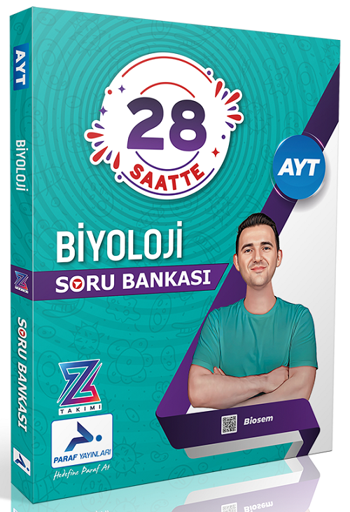 Paraf YKS AYT Biosem Biyoloji Z Takımı 28 Saatte Soru Bankası Paraf Yayınları