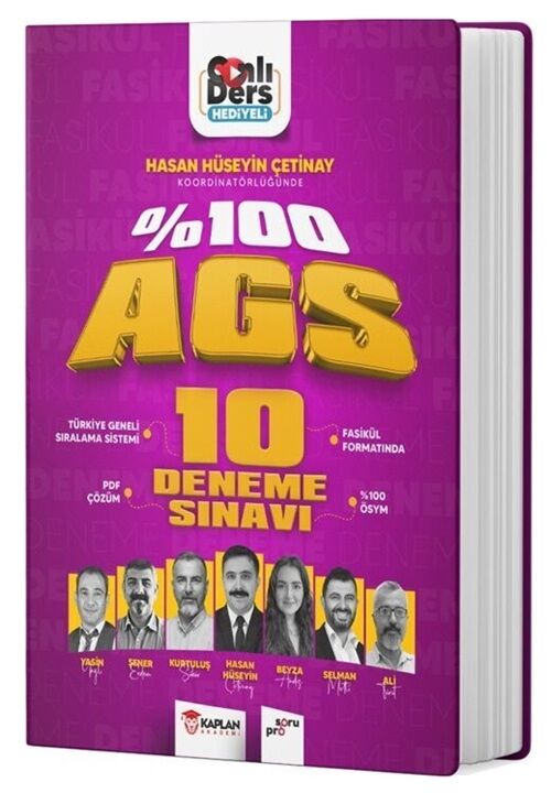 Kaplan Akademi MEB-AGS Tüm Dersler 10 Deneme Sınavı Çözümlü - Hasan Hüseyin Çetinay Kaplan Akademi