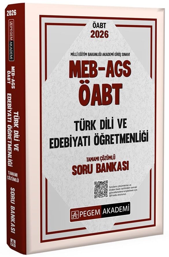 Pegem 2026 ÖABT MEB-AGS Türk Dili ve Edebiyatı Öğretmenliği Soru Bankası Çözümlü Pegem Akademi Yayınları